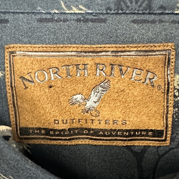 NWT Vintage North River Crossings Safari Print Flannel Shirt Elephants Lions L - Picture 2 of 5